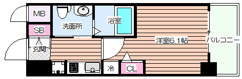 【間取り】 | エステムコート難波WEST-SIDEⅢドームシティ