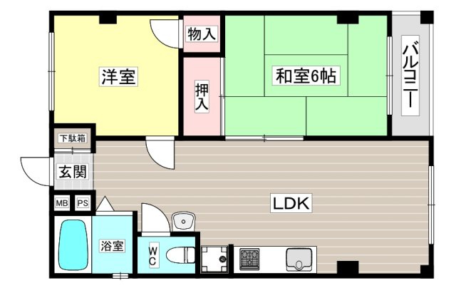 【間取り】 | 甲子園第二コーポラス