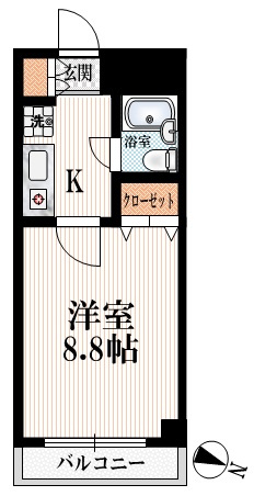 ＧＲＡＮＤＩＯＳＥ　ＨＩＲＡＮＯの間取り|★８.８帖の広さがあるお部屋です★