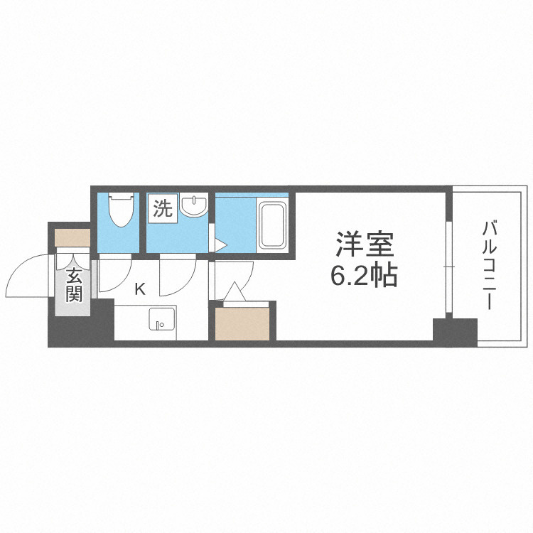 エスリード難波ザ・メゾンの間取り