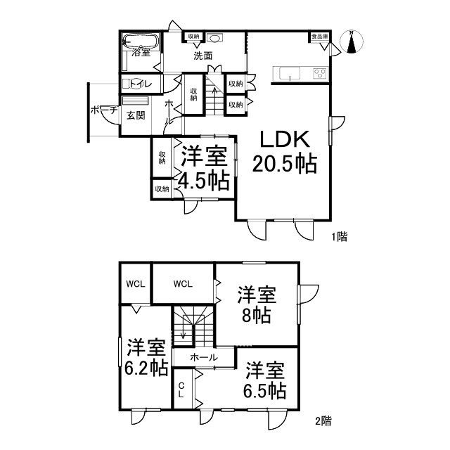 中古住宅　芽室町西4条7丁目の間取り