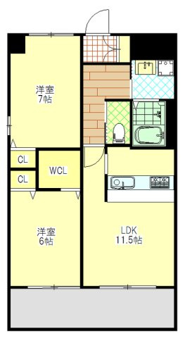 【間取り】 | エーデル深江橋