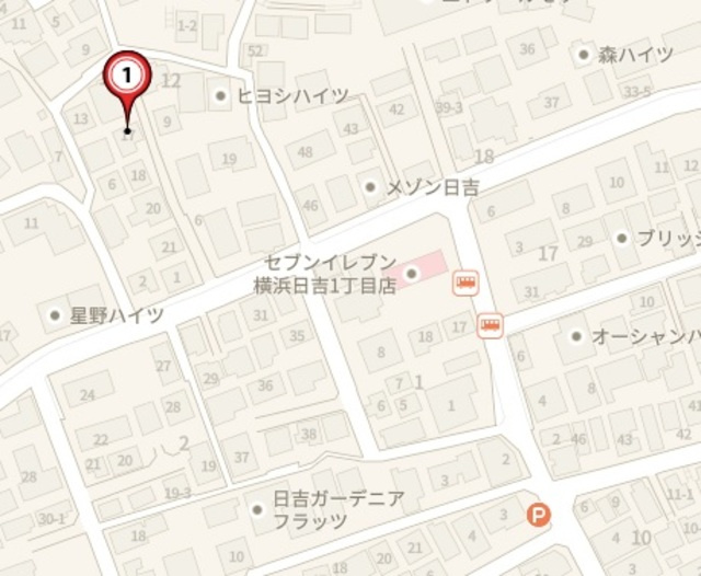ａｒｂｒｅ日吉の地図|日吉駅徒歩７分の立地
