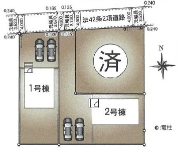 下妻市二本紀　第2　新築戸建て　2号棟の区画図|区画図です♪