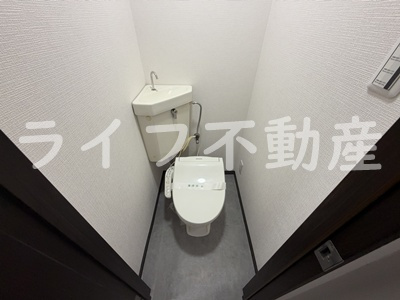 テラノコーポのトイレ|落ち着いた色調のトイレです