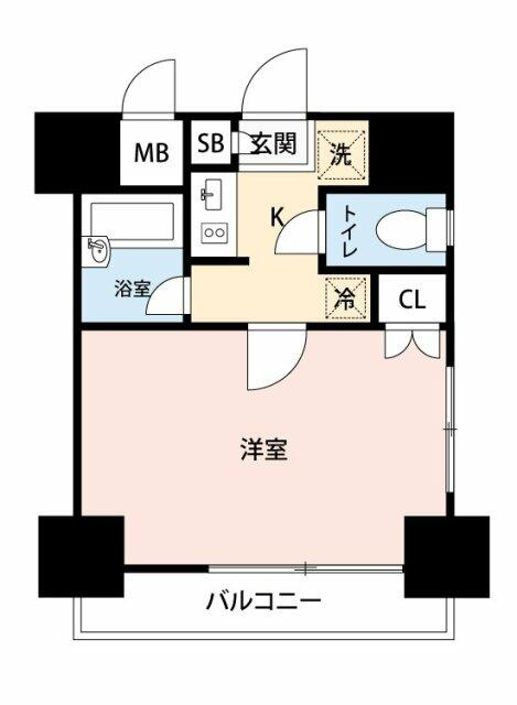 レジディア月島Ⅲの間取り