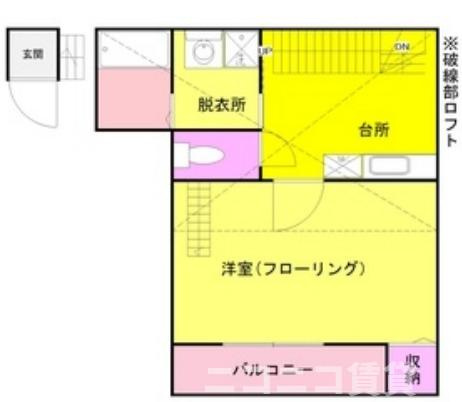 足立区西新井本町１丁目のアパートの間取り|
