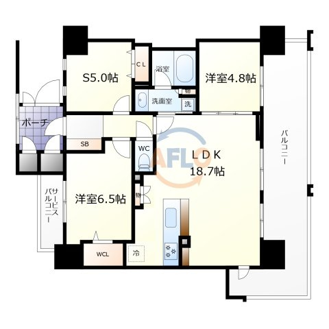 ミラージュパレス四天王寺夕陽丘　五条小学校区の間取り|ミラージュパレス四天王寺夕陽丘　間取り