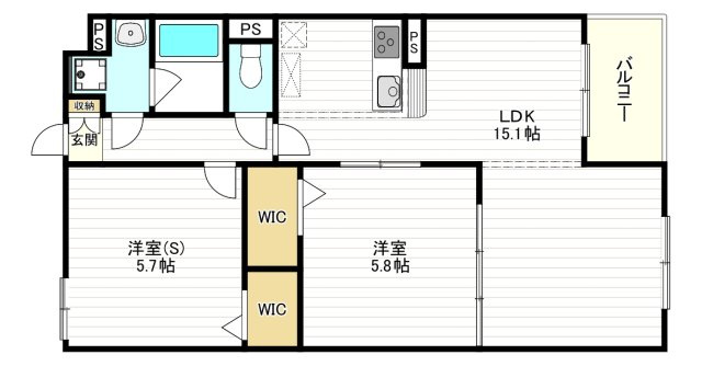 M's Ring Grande 春日出北の間取り