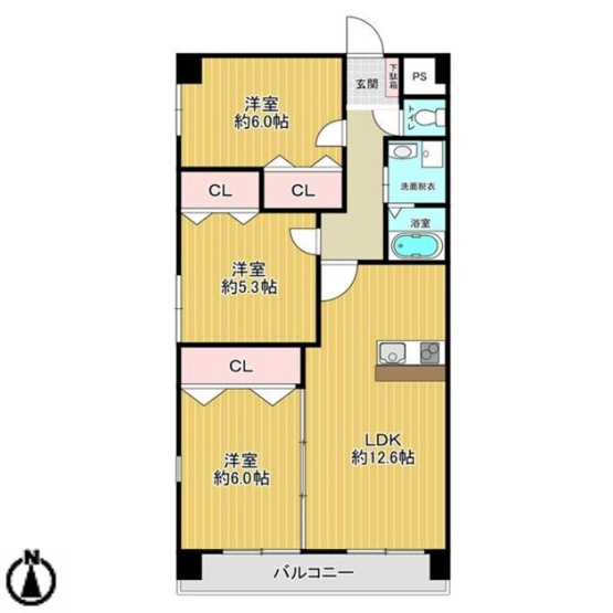 【間取り】 | SEASONCOURT FUKUE