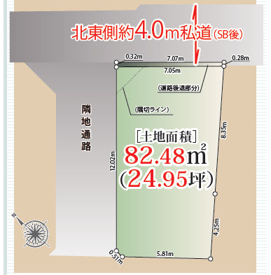品川区南品川5丁目の区画図