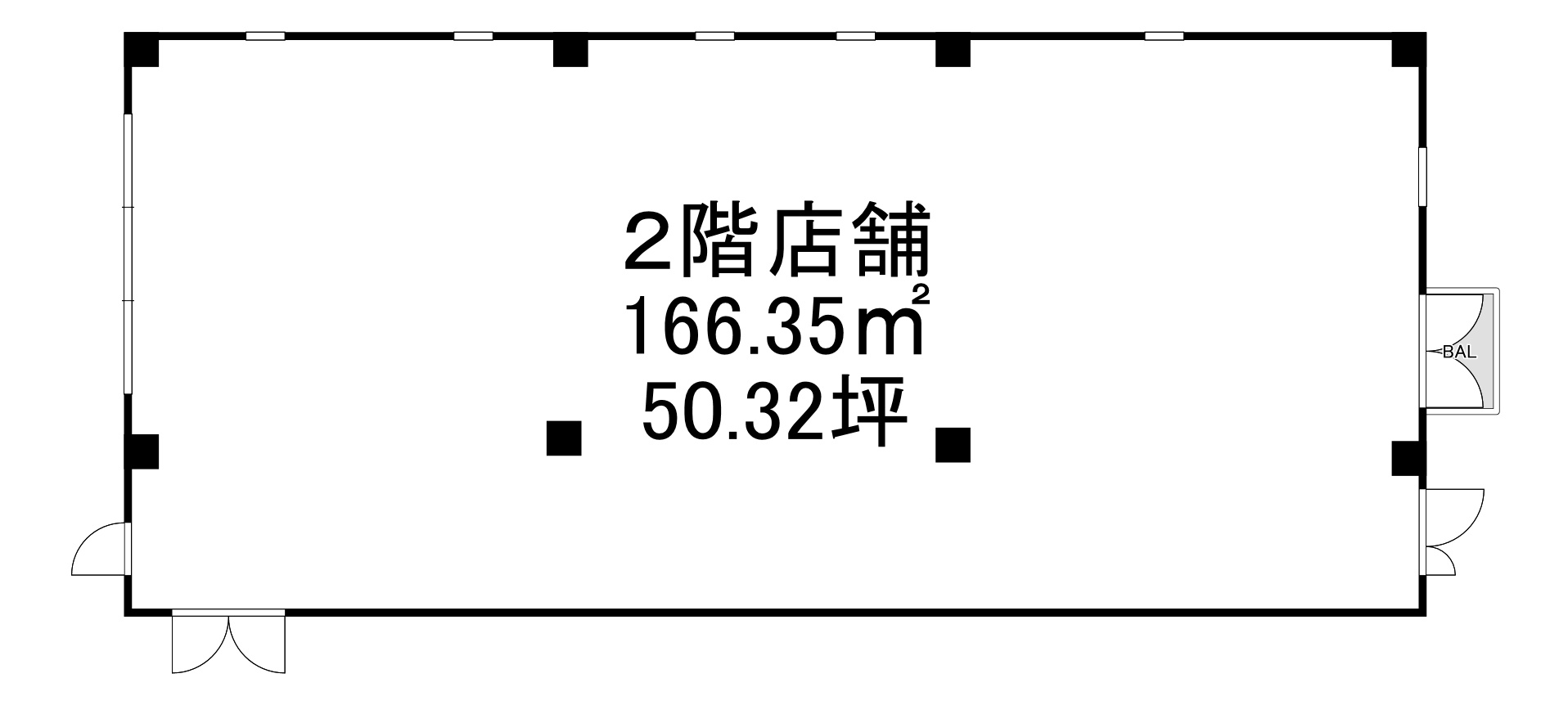 茨木市小川町の店舗事務所の間取り
