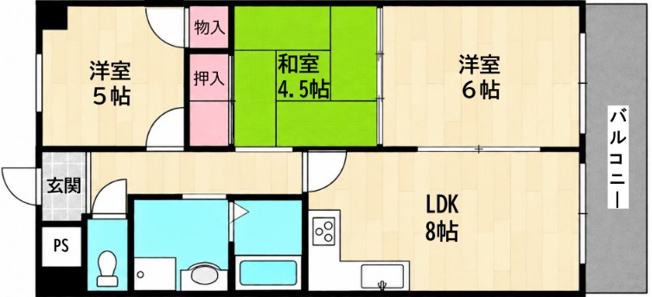 【間取り】 | プランドールむつみ