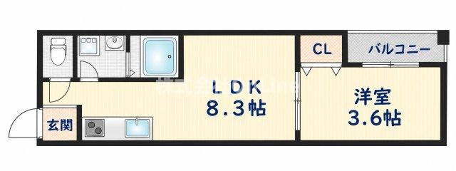 H-maison衣摺Ⅳの間取り