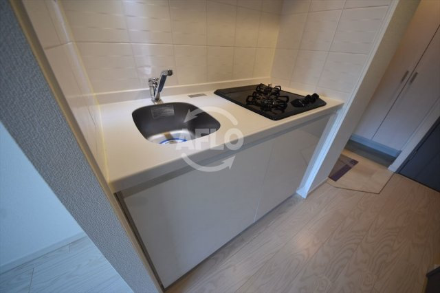 S-RESIDENCE谷町五丁目のキッチン|S-RESIDENCE谷町五丁目　2口ガスシステムキッチン