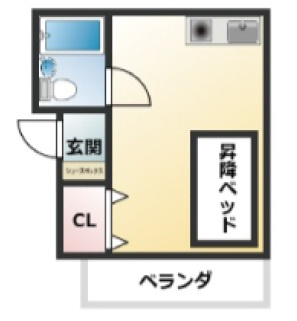 神戸市中央区宮本通５丁目のアパートの間取り