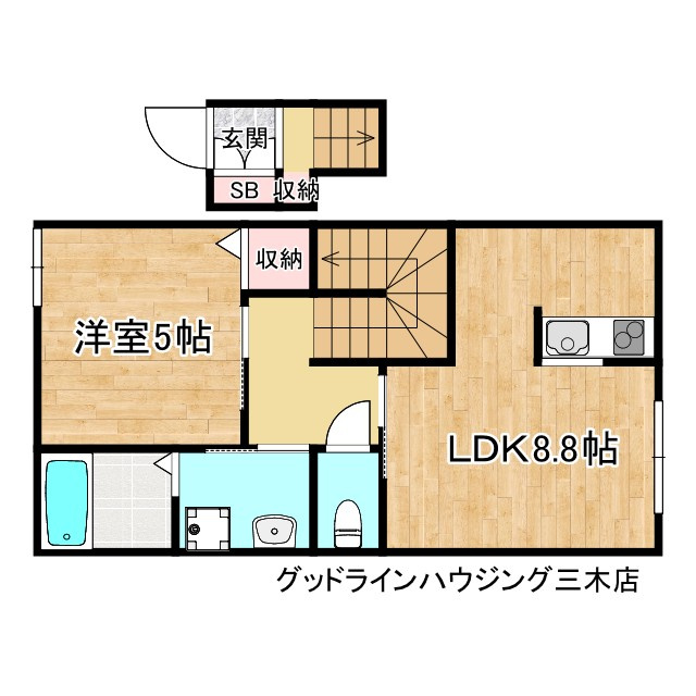 小野市上本町新築の間取り