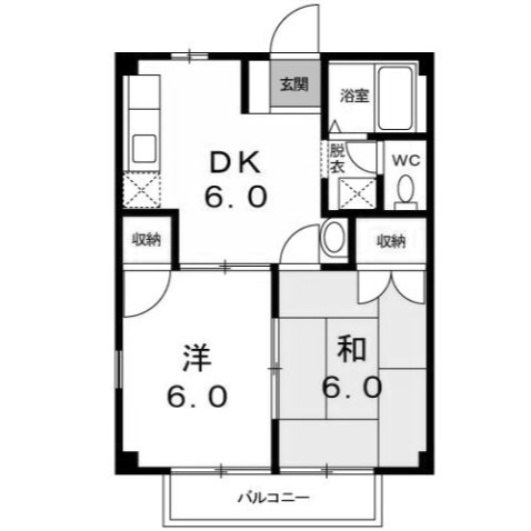 【間取り】 | グリーンハイツ　Ｂ