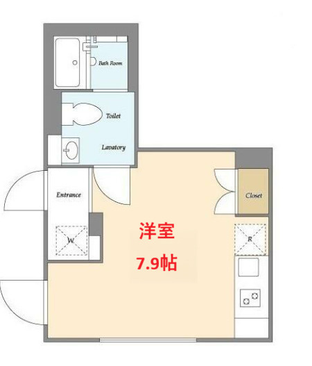 【間取り】 | EXAM西小山 | 洋室7.9帖です