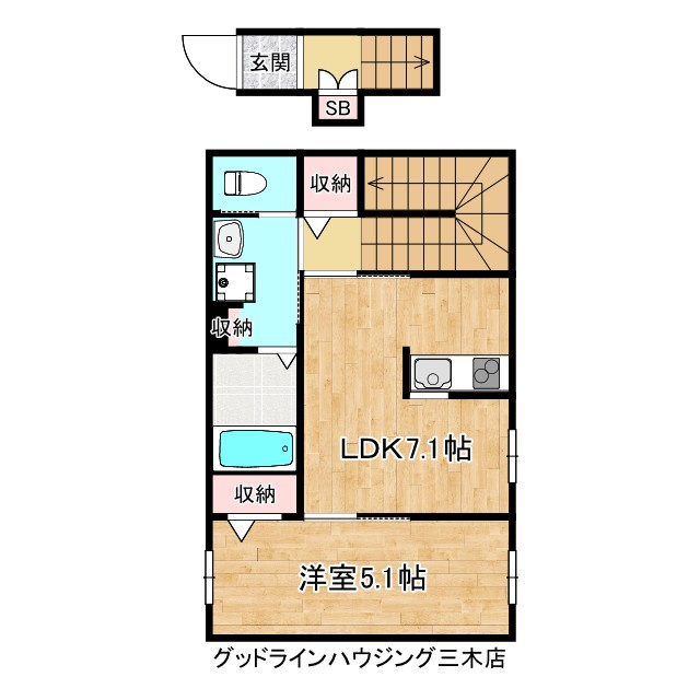 小野市上本町新築の間取り