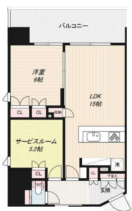 Noire北堀江の間取り|現状有姿