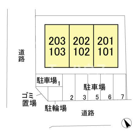 グランメールＫの区画図