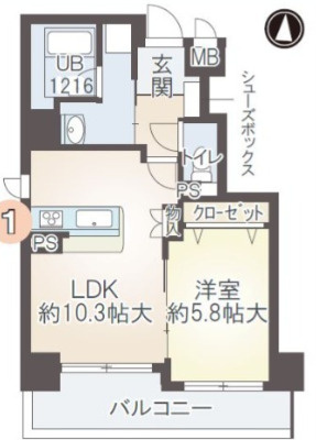 ブエナビスタ長居の間取り
