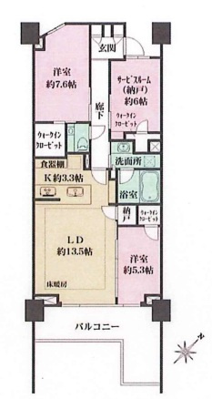 ガーデンヒルズ四ツ谷迎賓の森の間取り