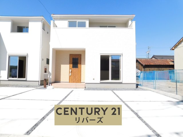 名古屋市中川区下之一色町字中ノ切の新築一戸建の外観|☆２号棟☆ 　　いつでもご案内出来ます♪（お問合せ当日、平日、水曜、夜間でもＯＫ）　長期優良住宅♪　南向き！　敷地４７坪！　駐車並列３台可！　続き間ＬＤＫ２２帖！　イオン南陽店まで車７分♪