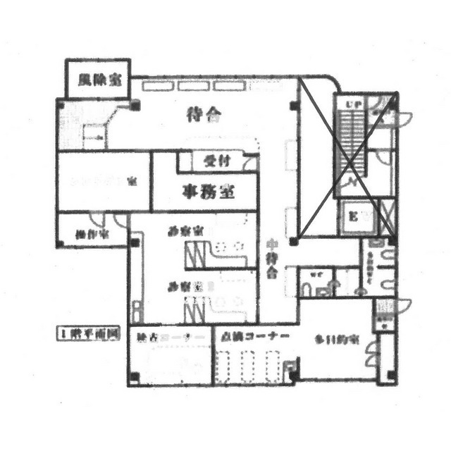 岐阜市雨踊町の店舗事務所の間取り