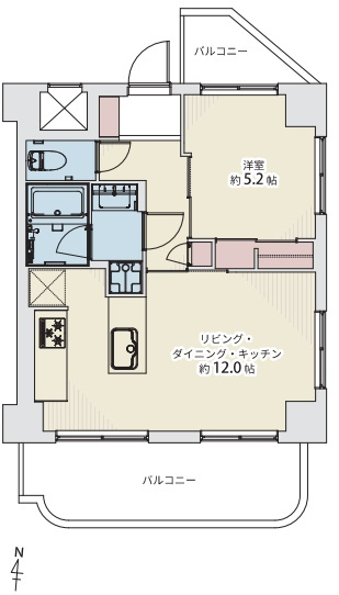 ライオンズマンション門前仲町第6の間取り