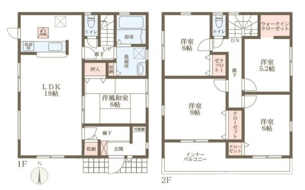 リーブルガーデン長柄町 １号棟 ／新築一戸建の間取り