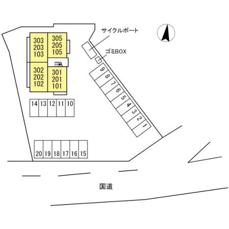プランドール流川の区画図