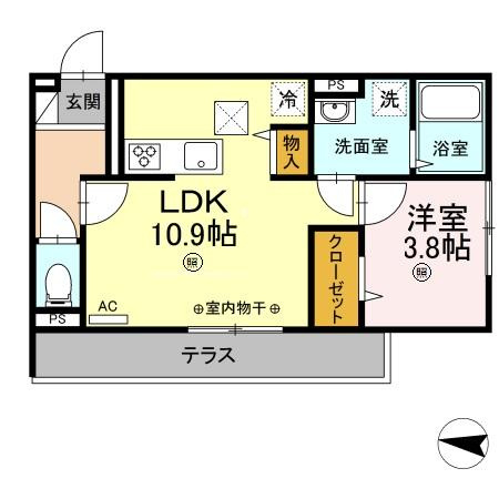 プランドール流川の間取り