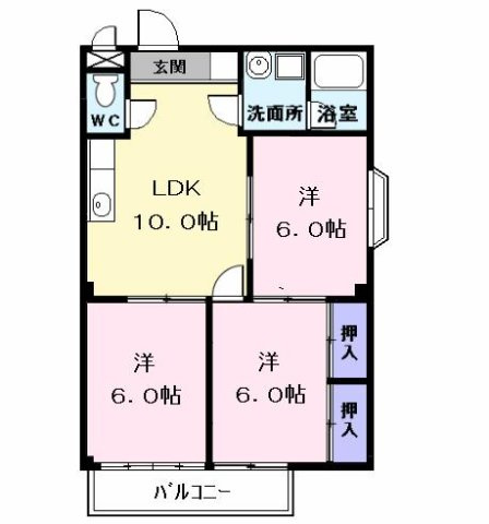 レジデンス中花の間取り