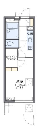 レオパレスホワクラハイツの間取り