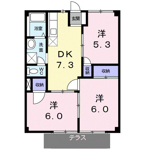 シティハイツ園田の間取り