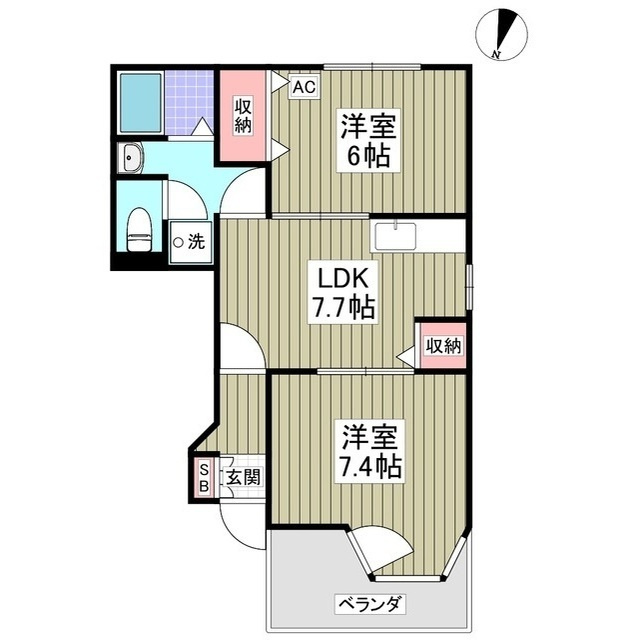 サンパティークBの間取り