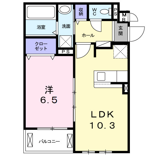 エテルノ泉南馬場の間取り