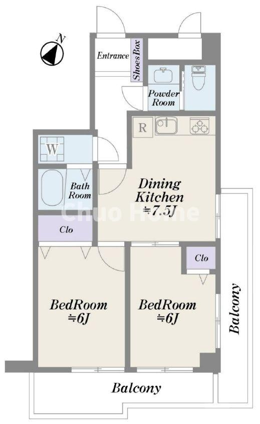 パシフィック新小岩の間取り|全室6帖以上！9階部分・南東向き・角部屋住戸・2面バルコニーにつきまして日当たり・通風・眺望良好。安心のアフターサービス保証付きですのでご購入後も安心して暮らせます。