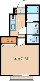 シルクコートAの間取り|間取りです。