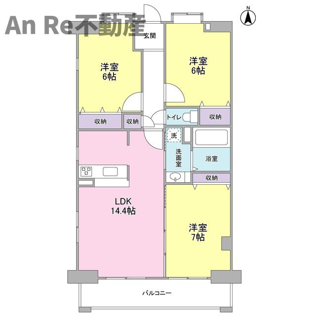 さいたま市緑区大字大門の賃貸マンションの間取り