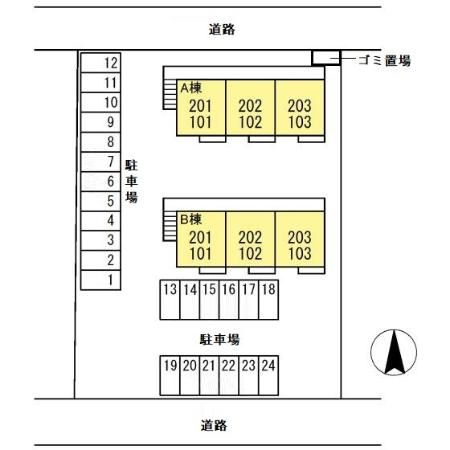 ルミエール　Aの区画図