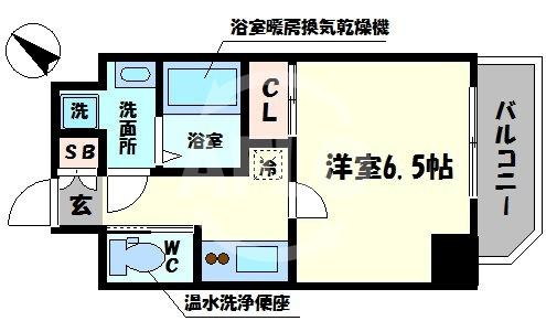 ララプレイス京町堀プロムナードの間取り|ララプレイス京町堀プロムナード　間取り
