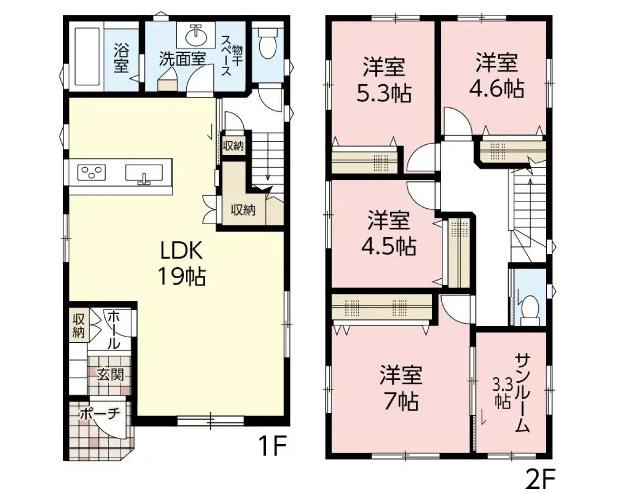 西区三滝本町1丁目　№37310の間取り|４ＬＤＫ＋サンルーム
