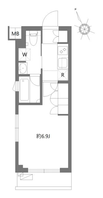 アジールコート東大井の間取り