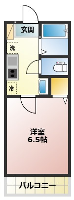 【間取り】 | T-flat東戸塚 | １人暮らしにぴったりの1Kの間取りです！