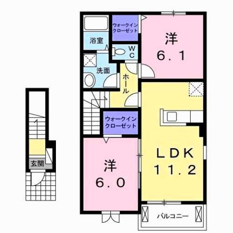 プランドール板野Ｂの間取り
