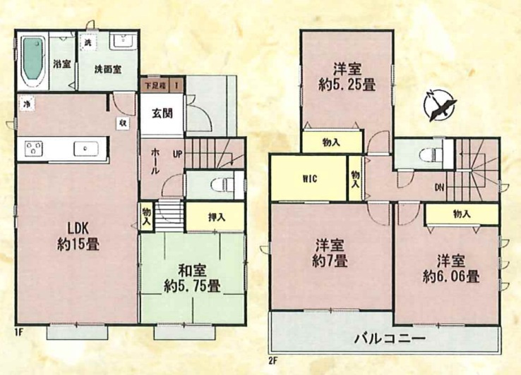 全7区画　東二見駅徒歩９分　二見町東二見　C号棟　新築戸建の間取り