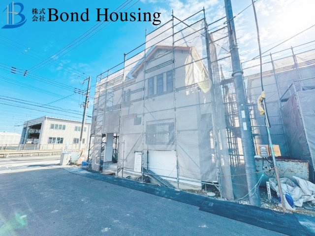 全7区画　3方角地　二見町東二見　B号棟　新築戸建の前面道路含む現地写真
